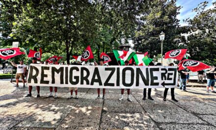 Presidio di CasaPound in Pradaval per la remigrazione