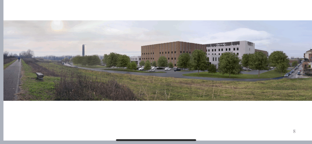 Nuovo Ospedale di Legnago. É partito l’iter per la costruzione 1 rendering vista dal fiume Adige