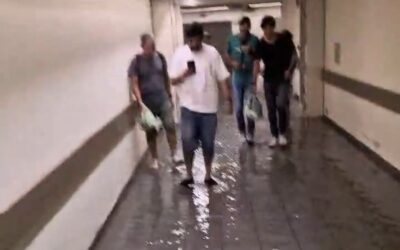Il primo temporale allaga l’Ospedale di Borgo Trento