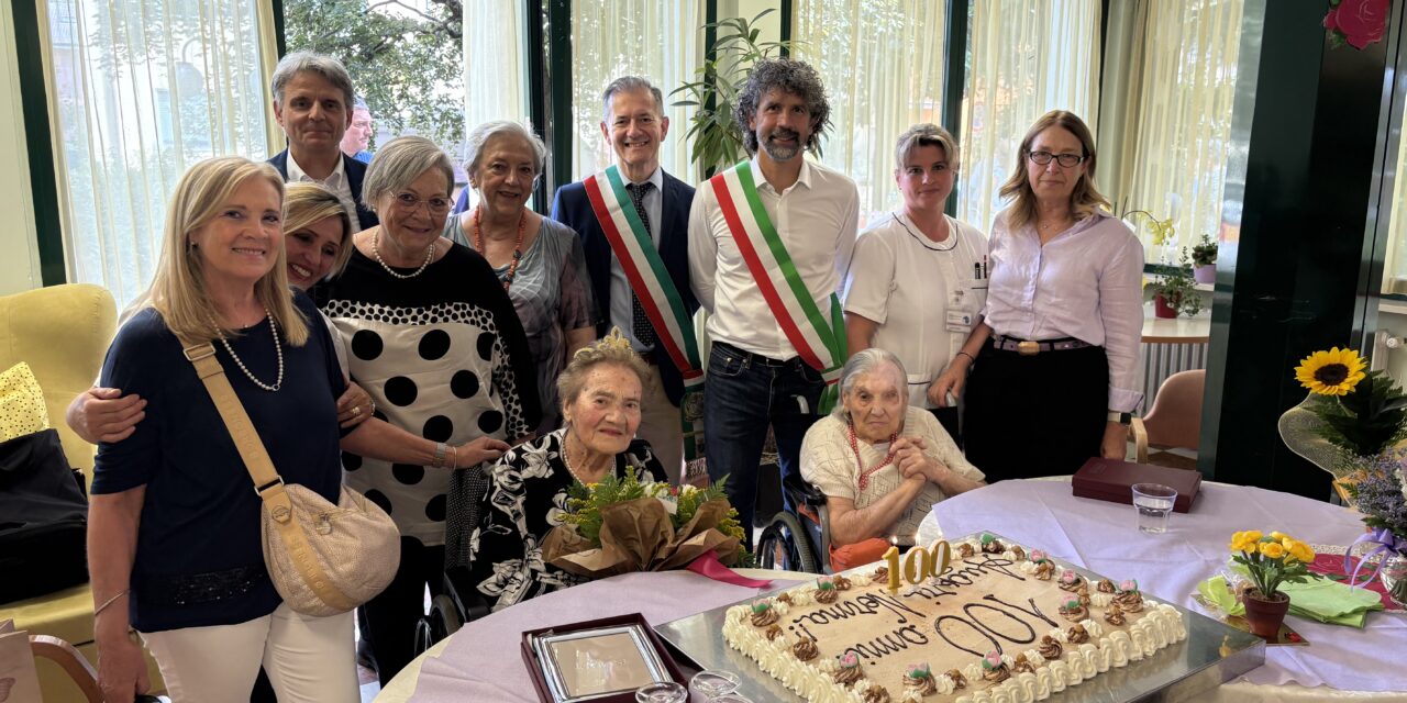 Festa a Villa Italia. La Pia Opera Ciccarelli festeggia 2 centenarie