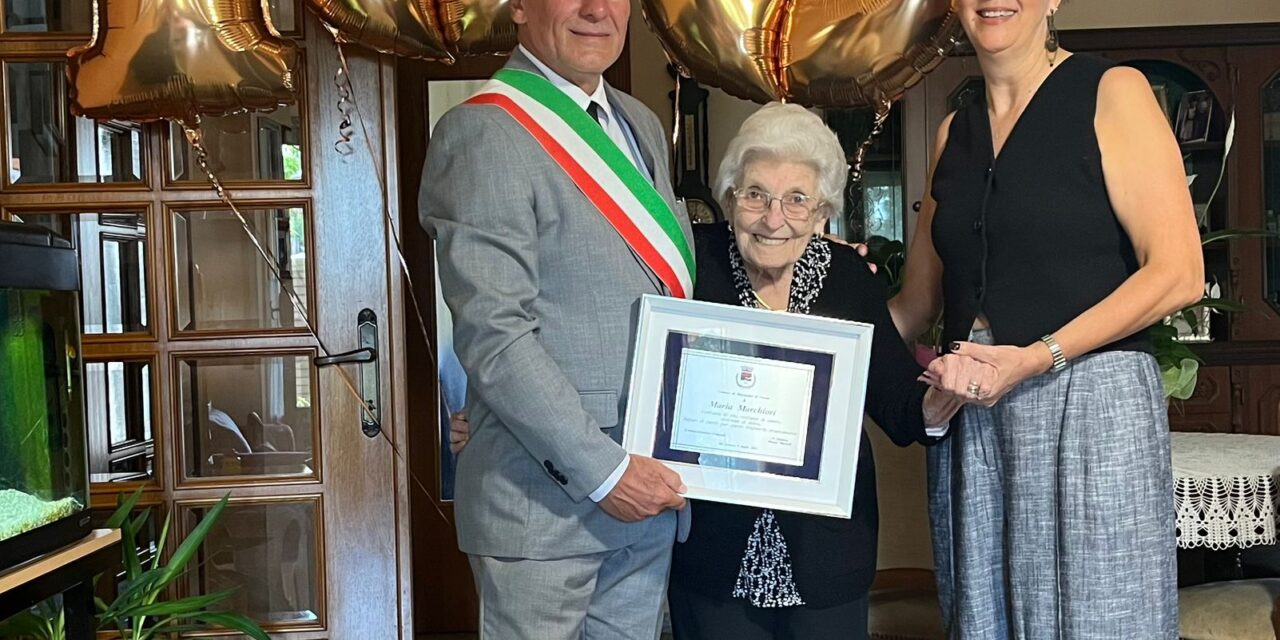 Mozzecane, nonna Maria compie 100 anni nel giorno in cui nasce il suo trisnipote