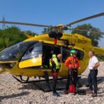 SUEM 118, in Adige le esercitazioni per il salvataggio in acqua del personale dell’elisoccorso