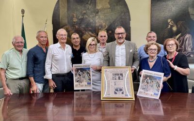 Un murales per celebrare Sante Gaiardoni al palazzetto di Villafranca