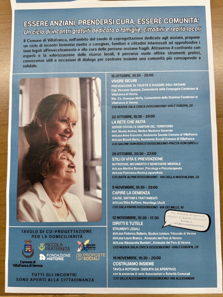 Villafranca, un percorso formativo per una comunità più attenta agli anziani 1 IMG 3183