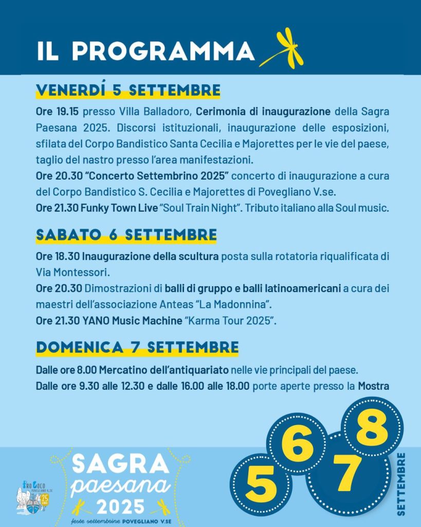 Programma sagra 2025 Povegliano 1