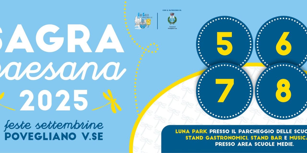 Povegliano, dal 5 all’8 settembre grande festa con la sagra paesana