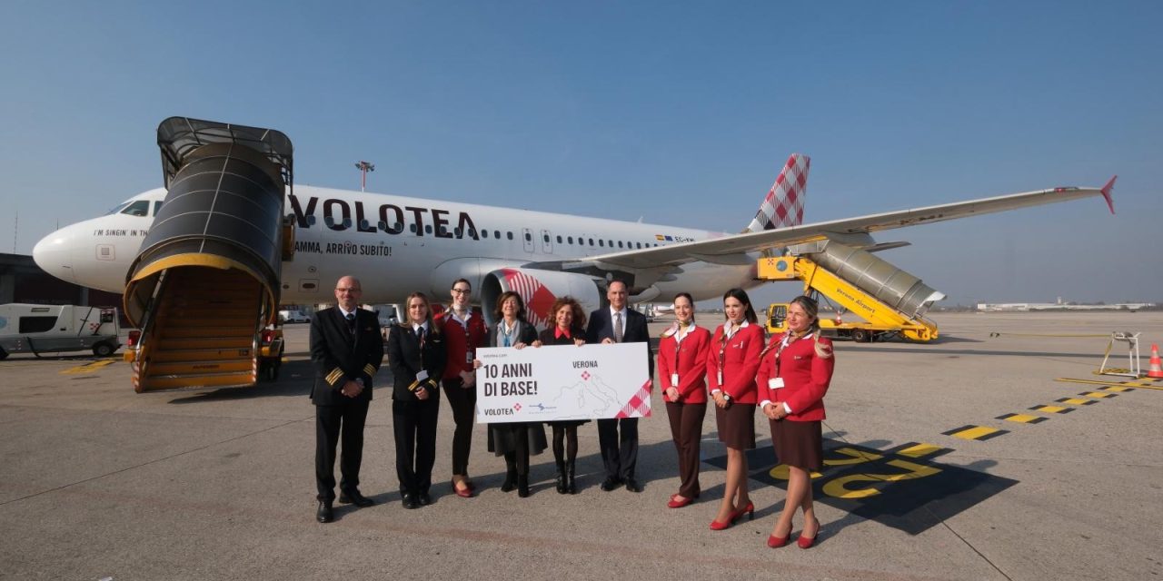Volotea, 10 anni di base strategica a Verona e una nuova rotta