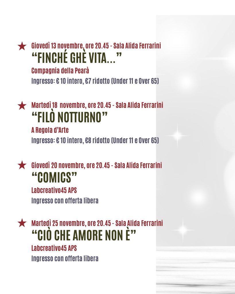 Locandina teatro autunno 1