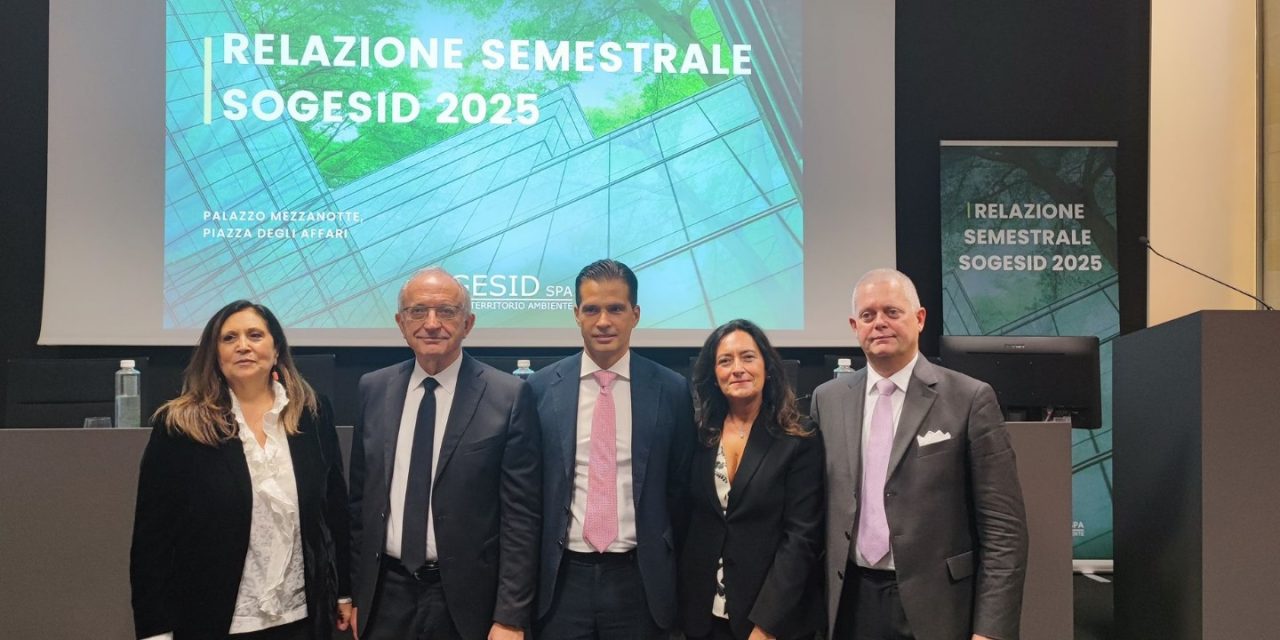 Sogesid, semestrale 2025 in crescita: “Abbiamo voltato pagina”