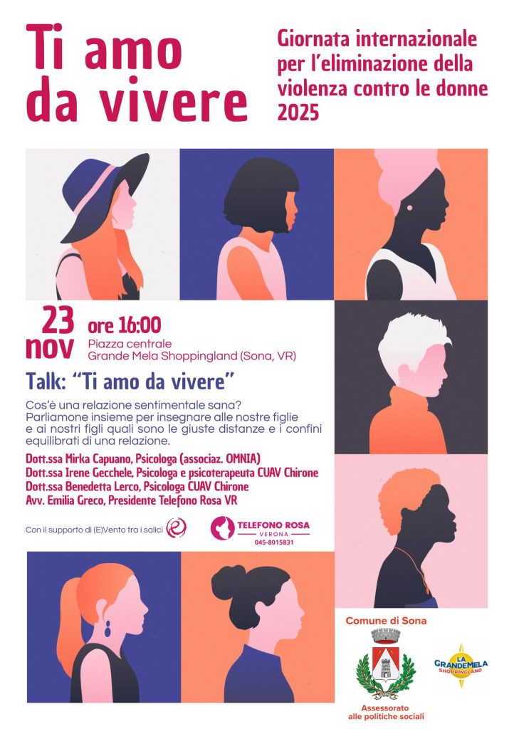 Sona dice “no” alla violenza contro le donne: il talk “Ti amo da vivere” alla GrandeMela per educare al rispetto 1 ti amo da vivere 23 nov 2025