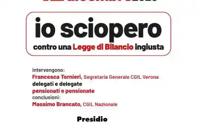 Venerdì 12 dicembre sciopero generale