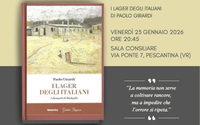 Pescantina, la Giornata della Memoria si celebra con la presentazione del libro “I lager degli italiani” di Paolo Girardi