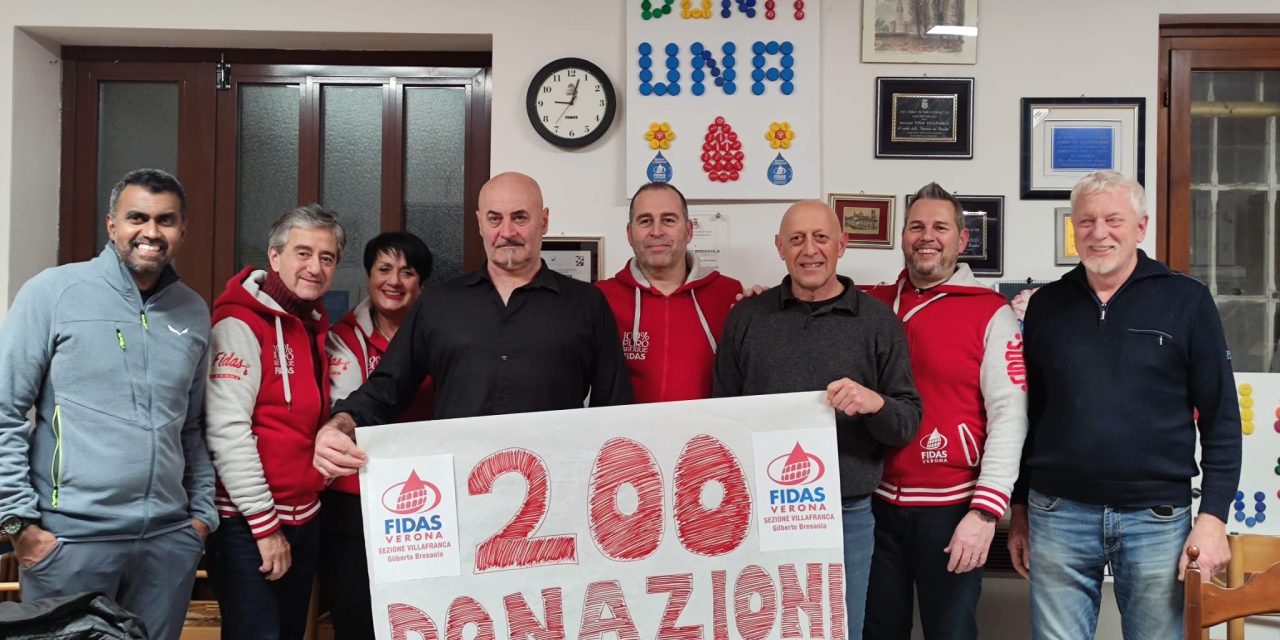 Giovanni Polato: 200 donazioni di sangue e plasma