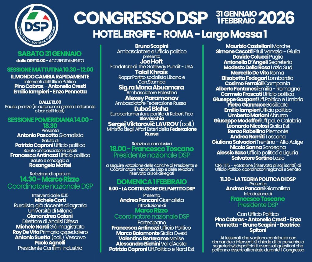 Democrazia Sovrana Popolare, delegazione di Verona a Roma 3 PHOTO 2026 01 27 21 24 23