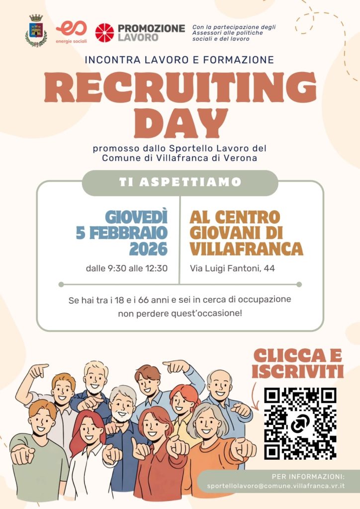 Report 2025 dello Sportello Lavoro di Villafranca: crescita del servizio e la forza della rete territoriale. In arrivo il Recruiting Day del 5 febbraio 1 PHOTO 2026 01 29 12 38 56