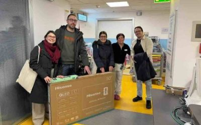 Un televisore in dono al Pronto Soccorso pediatrico da ‘Controvento Italia’