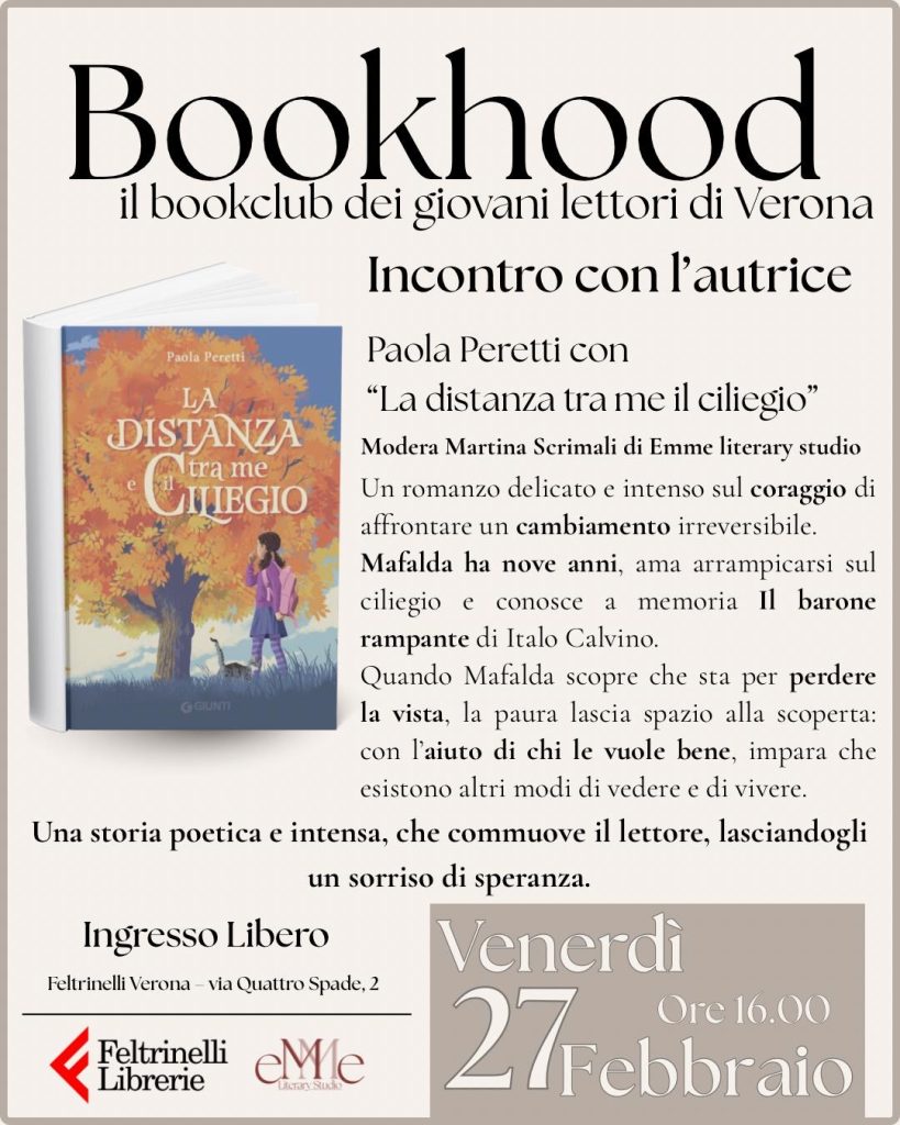 Paola Peretti inaugura il Bookhood della Feltrinelli Verona con La distanza tra me e il ciliegio 1 98749df0 9276 4260 a629 de18a8c5794a