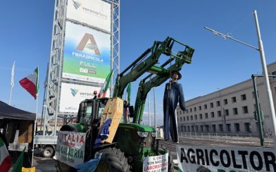 Fieragricola. La protesta degli Agricoltori Italiani