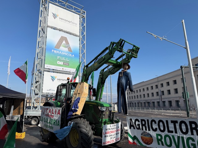 Fieragricola. La protesta degli Agricoltori Italiani