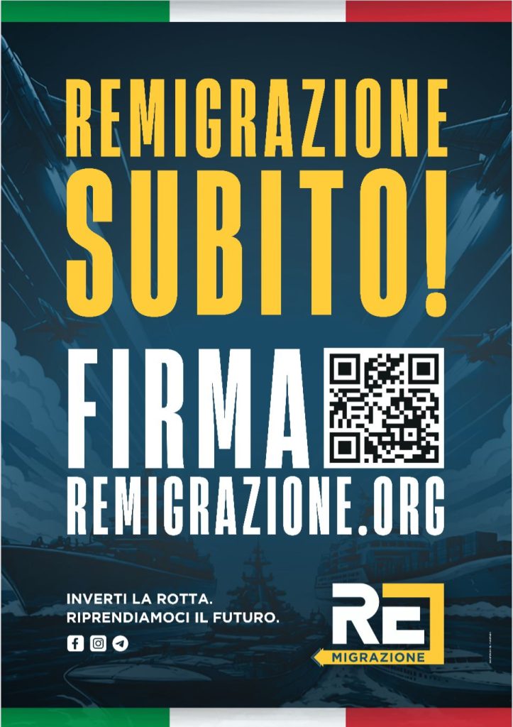 Remigrazione. Raccolta firme 1 locandina
