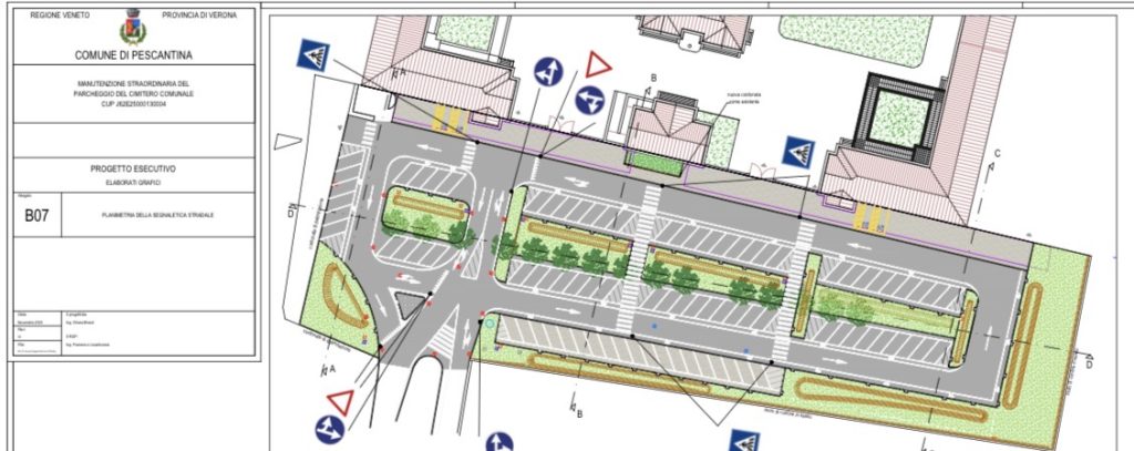 Pescantina, sistemato il parcheggio del cimitero 1 Il cimitero di Pescantina, durante l'intervento di riqualificazione