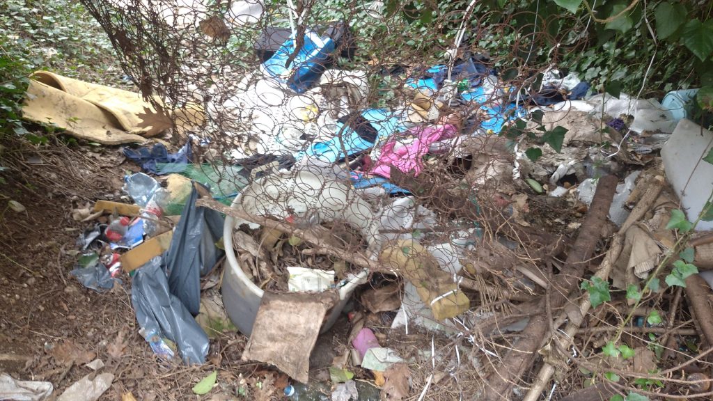 Ennesima nicchia di declino morale e ambientale nell'indifferenza generale 1 Sconcio in via Andrea Palladio. 23