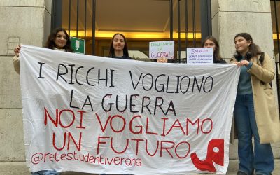 Gli studenti contro il riarmo e la guerra