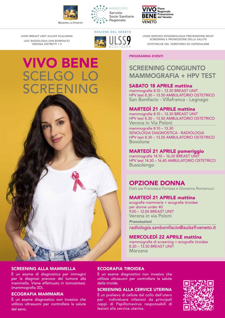 Giornata nazionale della salute della donna: screening gratuiti e prevenzione al centro 2 locandina SCREENING MAMMARIO 03.26f