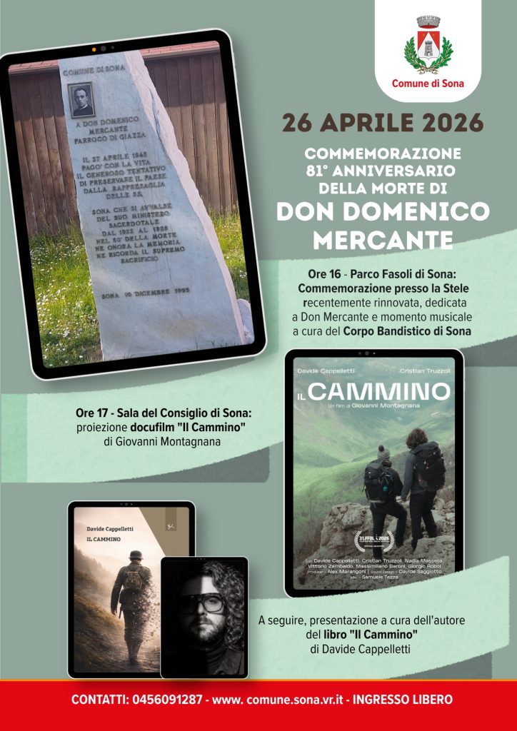Sona ricorda don Domenico Mercante 1 COMMEMORAZIONE MORTE DON MERCANTE 26.04