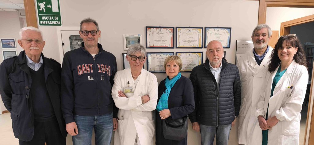 Centro cellule staminali, da ADOCES donazione da 71mila euro 2 Sandrini Zoppi Gandini Anna Rosa Bertini Cacciatori Gandini Giorgio Fasolo