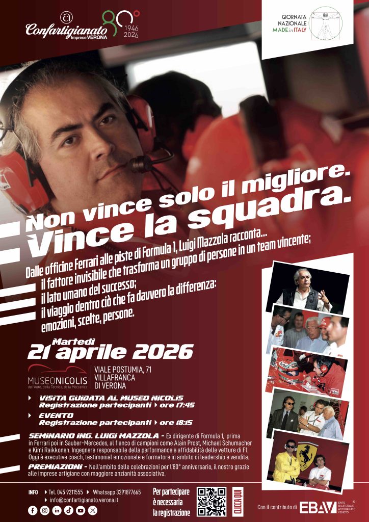 Confartigianato Verona celebra 80 anni 1 Vince la Squadra 21 aprile OK Locandina