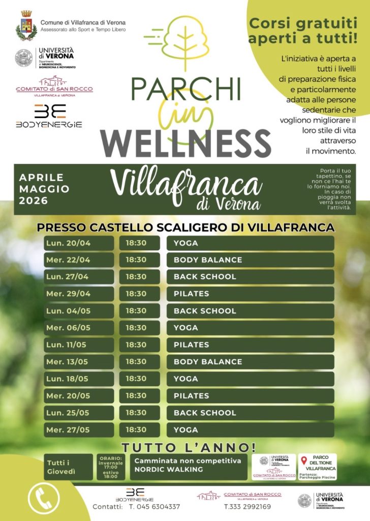 Park in Wellness torna al Castello di Villafranca 2 locandina parchi in wellness