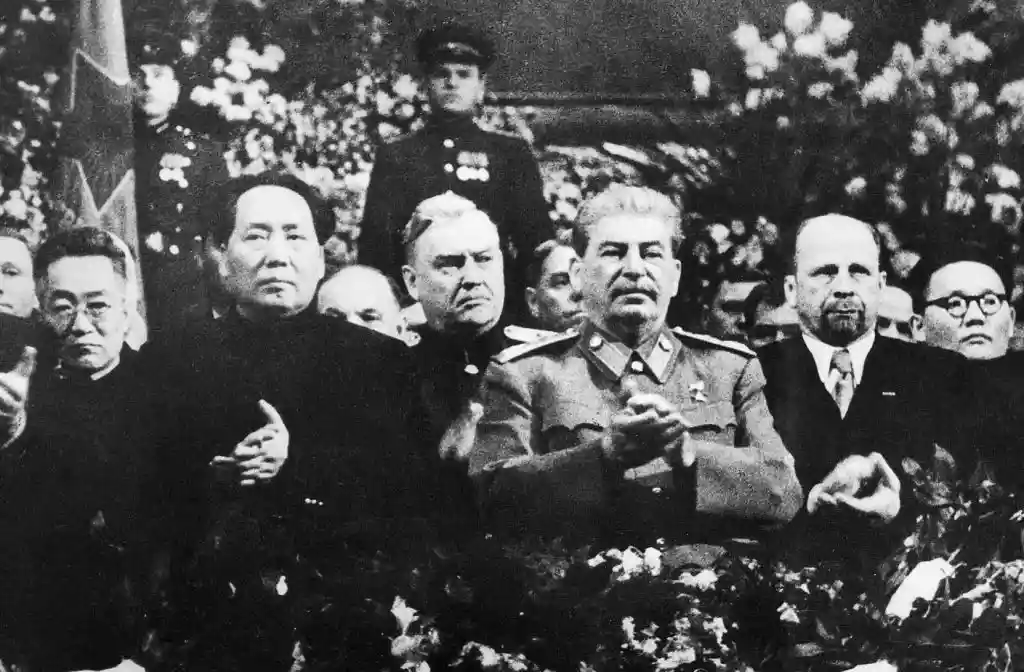 Mao Bulganin Stalin Ulbricht Tsedenbal 1