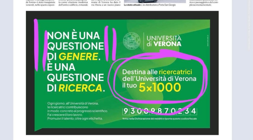 Università di Verona, Valdegamberi attacca la campagna sul 5x1000 1 PHOTO 2026 06 17 16 04 23