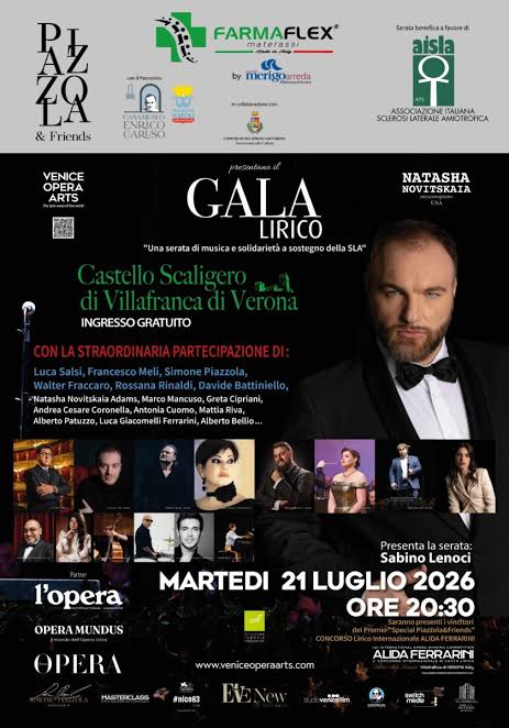 Villafranca, il Gala Lirico "Piazzola & Friends" torna con un cast internazionale: concerto gratuito a sostegno di AISLA 1 images 2
