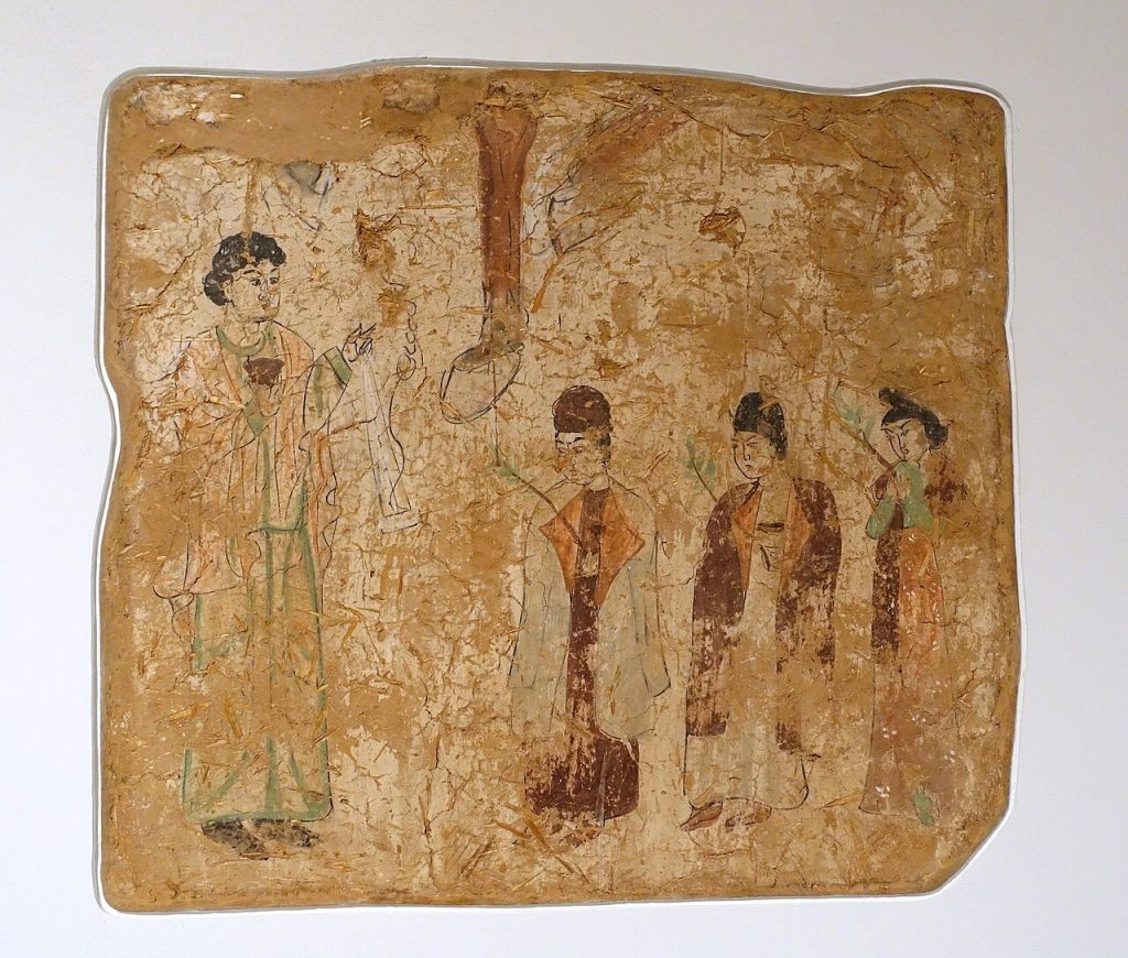 Il cristianesimo arrivò in Cina prima dell’arrivo degli europei 2 Palm Sunday probably Khocho Nestorian Temple 683 770 AD wall painting Ethnological Museum Berlin DSC01741