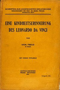 Un libro su Leonardo Da Vinci scritto da Sigmund Freud 3 Leonardo da Vinci and a Memory of his Childhood German edition