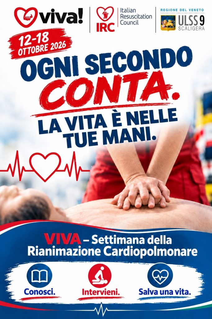 L'Ulss 9 porta la rianimazione nelle scuole e nelle piazze 2 Locandina SETTIMANA VIVA 2026