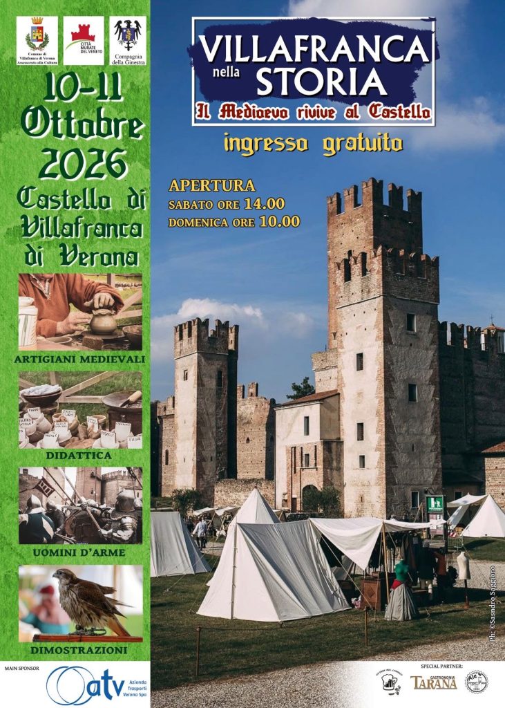Il Medioevo torna a conquistare Villafranca: al via l'VIII edizione tra battaglie, spettacoli e sapori d'epoca 1 locandina Medioevo al Castello 1