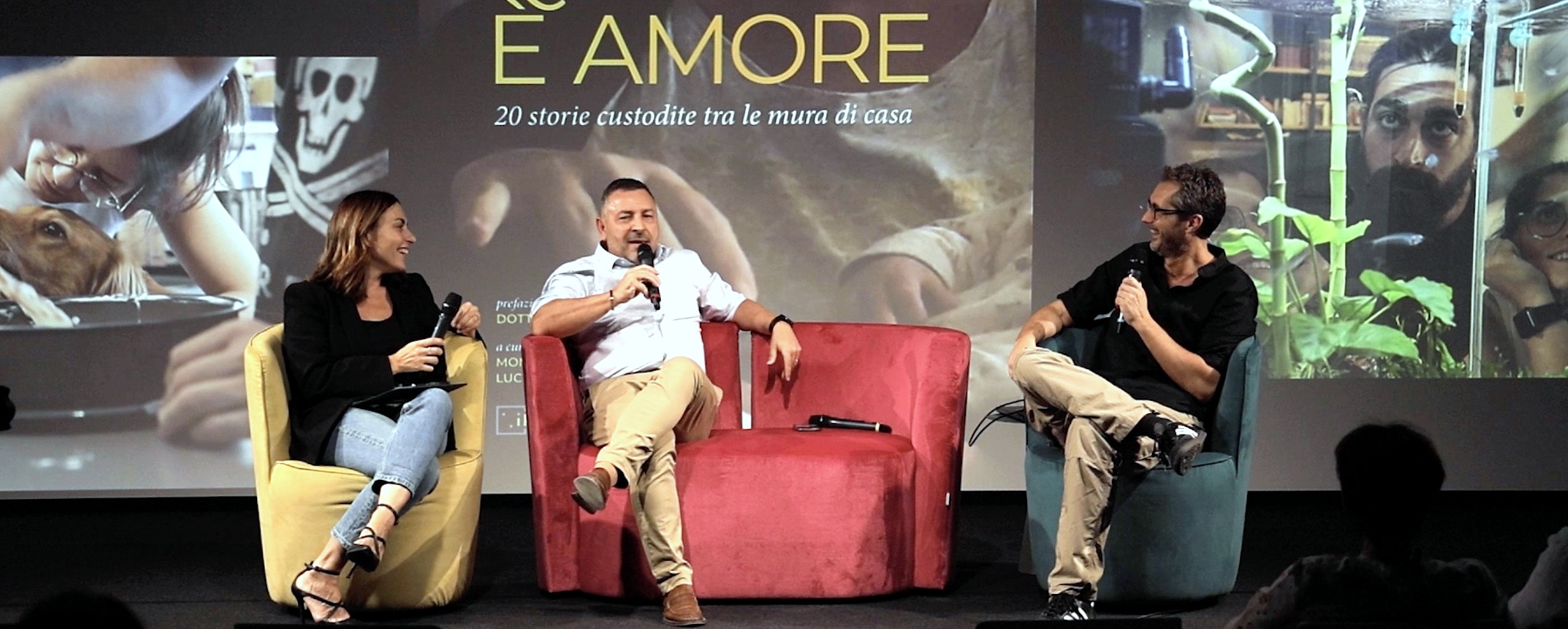Luciano Perbellini (a destra) con Massimo Sbardelaro di Vecomp e Alice Cristiano