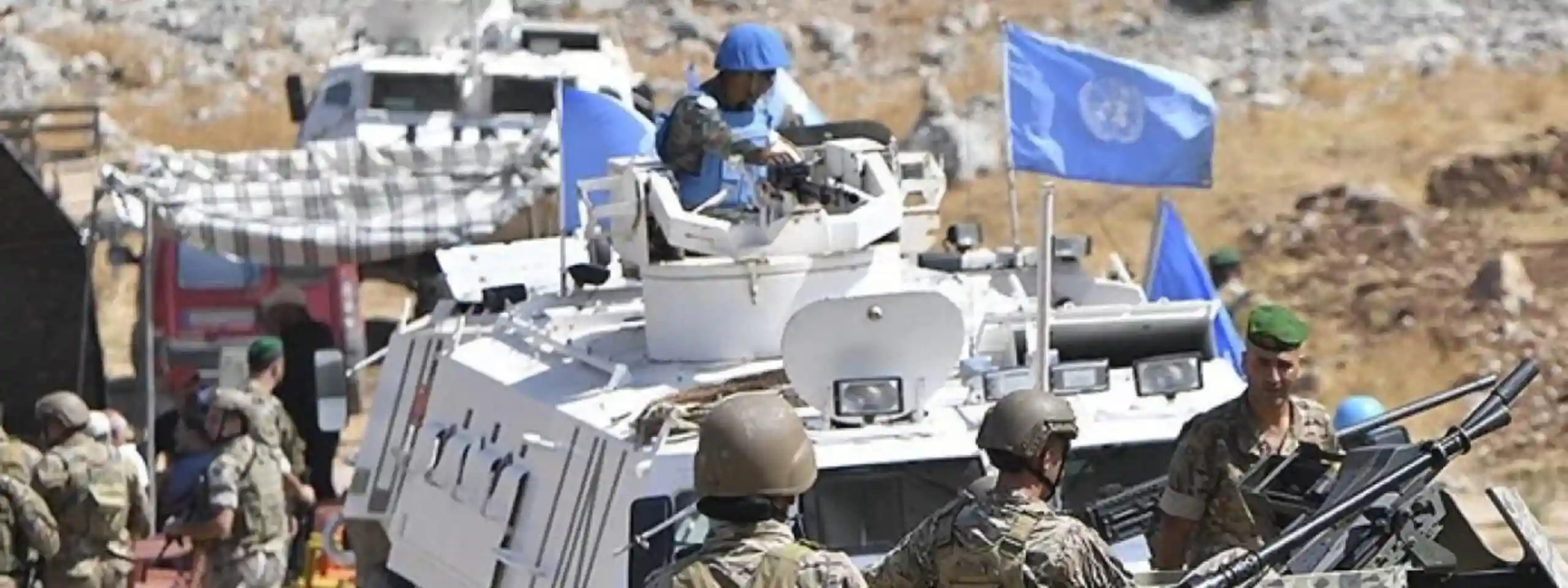 Caschi blu sotto insegne dell'Onu (ci sono anche i soldati italiani) sul confine tra Libano e Israele, oggi una felle frontiere più calde e pericoloso del mondo