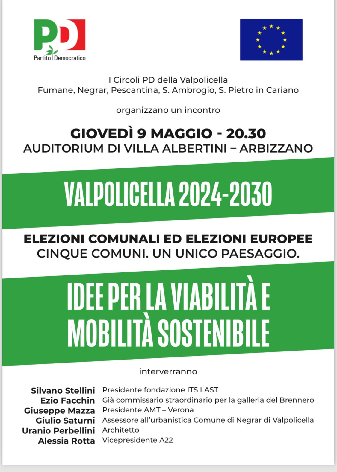 elezioni amministrative 2024, proposte PD per la Valpolicella